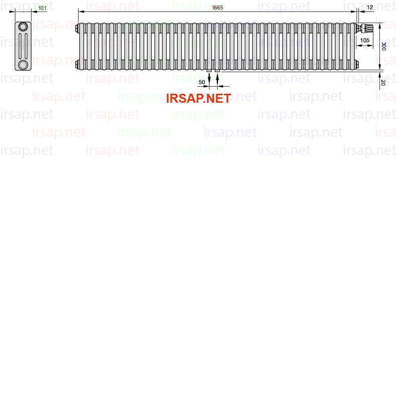 Радиатор IRSAP Tesi 30300/37 T52 CL 01